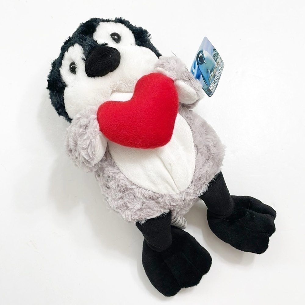 NEW Penguin with heart stuffed animal